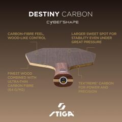 STIGA DESTINY CARBON CYBERSHAPE