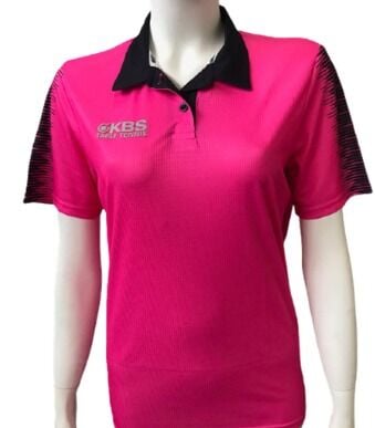KBS Kadın Polo Yaka Pembe Tişört